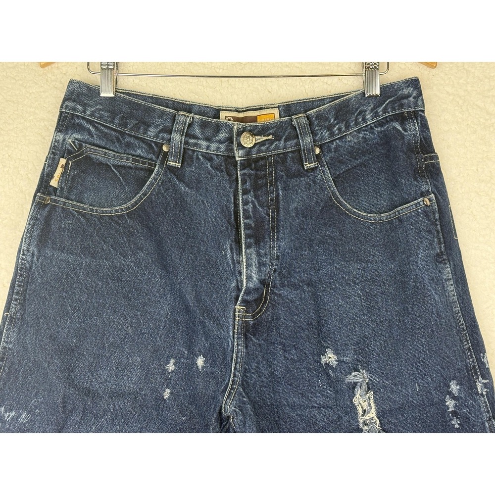 Southpole Jeans Mens 32x30 Blue Relaxed Fit Straight Distressed Pockets Y2K 90s